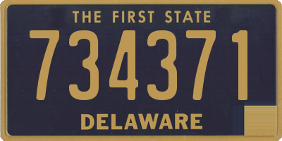 DE license plate 734371