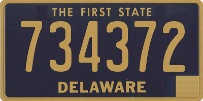DE license plate 734372