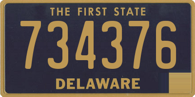 DE license plate 734376