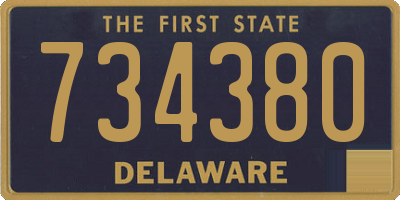 DE license plate 734380