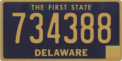 DE license plate 734388