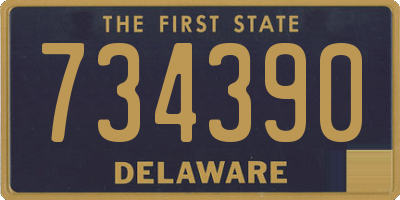DE license plate 734390