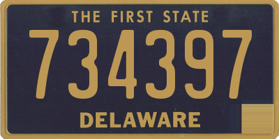 DE license plate 734397
