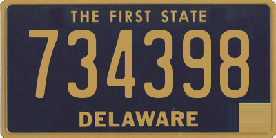 DE license plate 734398