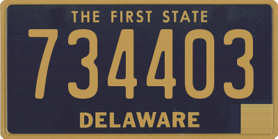 DE license plate 734403