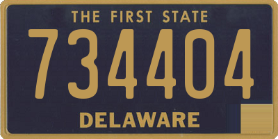 DE license plate 734404