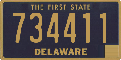 DE license plate 734411