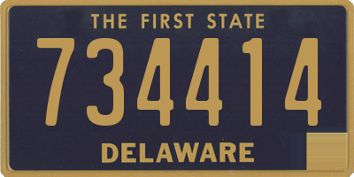 DE license plate 734414