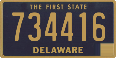 DE license plate 734416