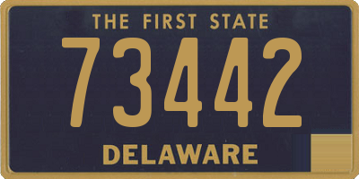 DE license plate 73442