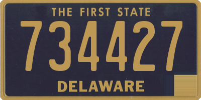 DE license plate 734427