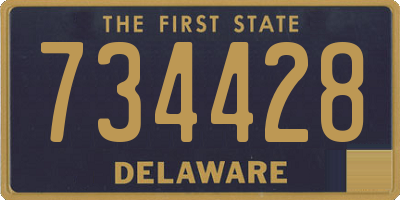 DE license plate 734428