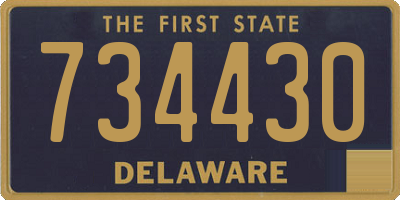 DE license plate 734430