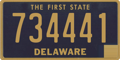 DE license plate 734441