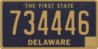 DE license plate 734446