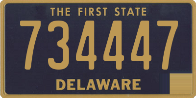 DE license plate 734447