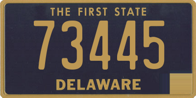 DE license plate 73445