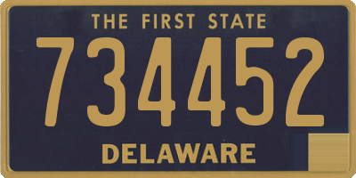 DE license plate 734452