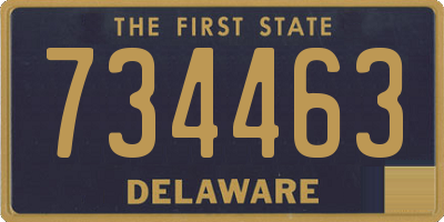 DE license plate 734463