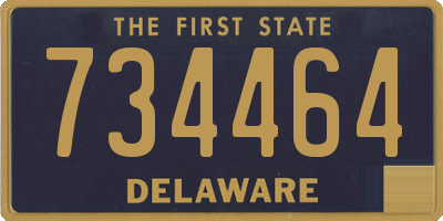 DE license plate 734464