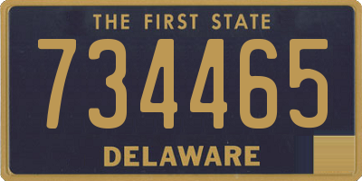 DE license plate 734465