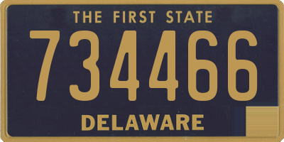 DE license plate 734466