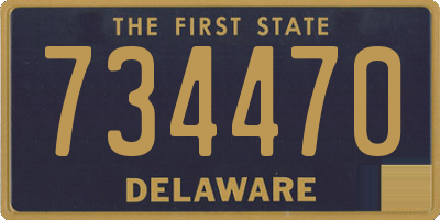 DE license plate 734470
