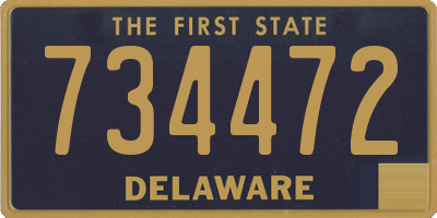 DE license plate 734472