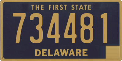 DE license plate 734481