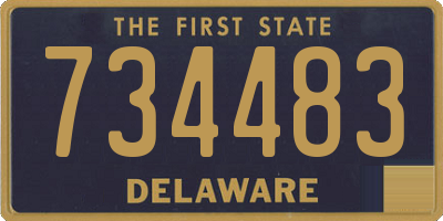 DE license plate 734483