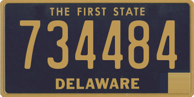 DE license plate 734484