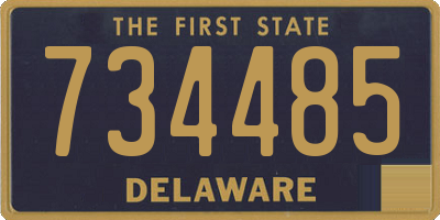 DE license plate 734485