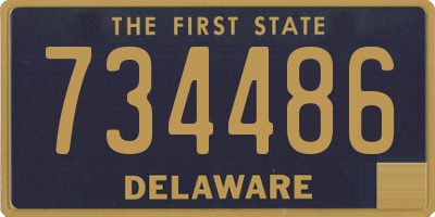 DE license plate 734486