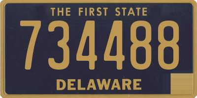 DE license plate 734488
