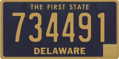 DE license plate 734491