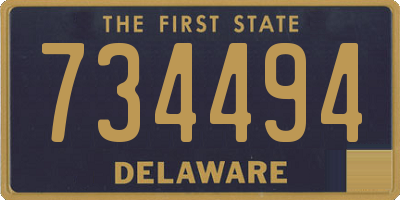DE license plate 734494