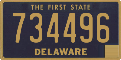 DE license plate 734496