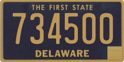 DE license plate 734500