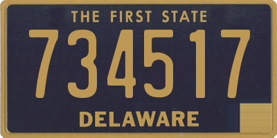 DE license plate 734517