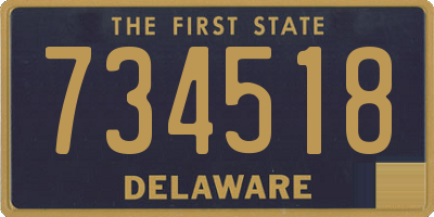 DE license plate 734518