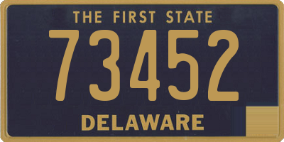 DE license plate 73452