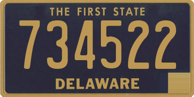 DE license plate 734522