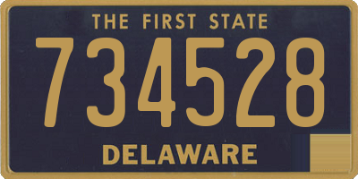 DE license plate 734528