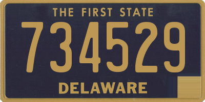 DE license plate 734529