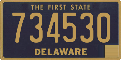 DE license plate 734530