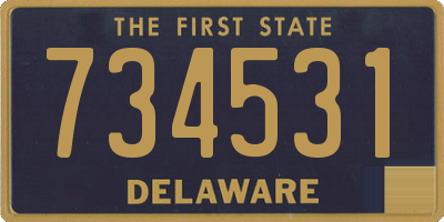 DE license plate 734531