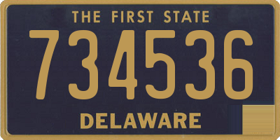 DE license plate 734536