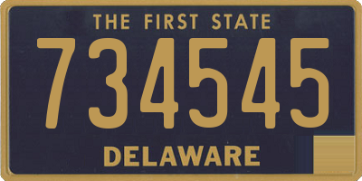 DE license plate 734545