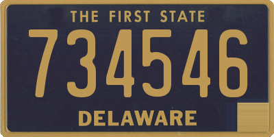 DE license plate 734546