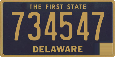 DE license plate 734547